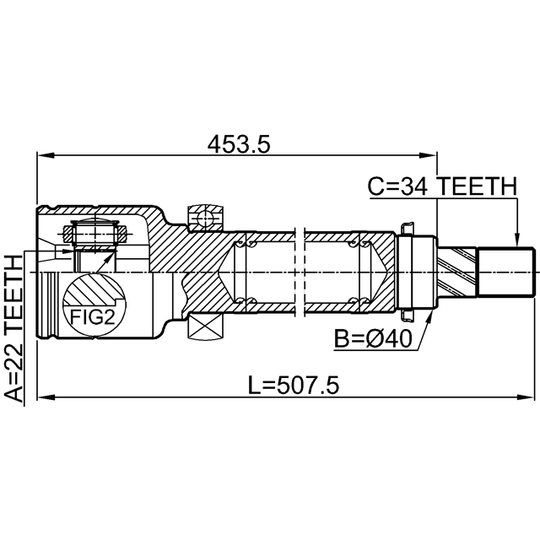 2111-CB8RH - Joint Kit, drive shaft 