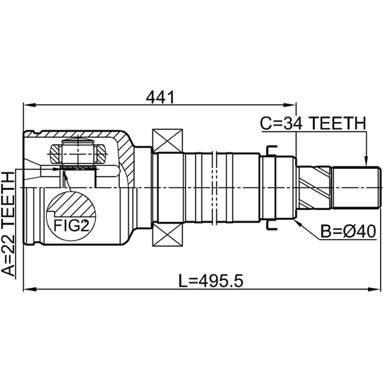 2111-CDHRH - Joint Kit, drive shaft 