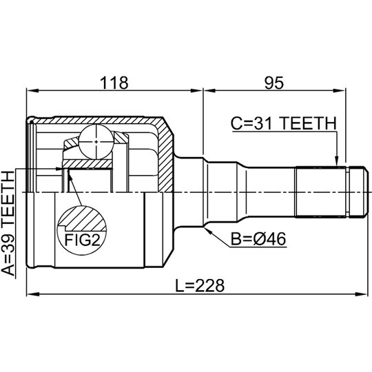 2111-F150LH - Joint Kit, drive shaft 