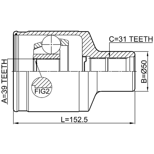 2111-F150RH - Joint Kit, drive shaft 