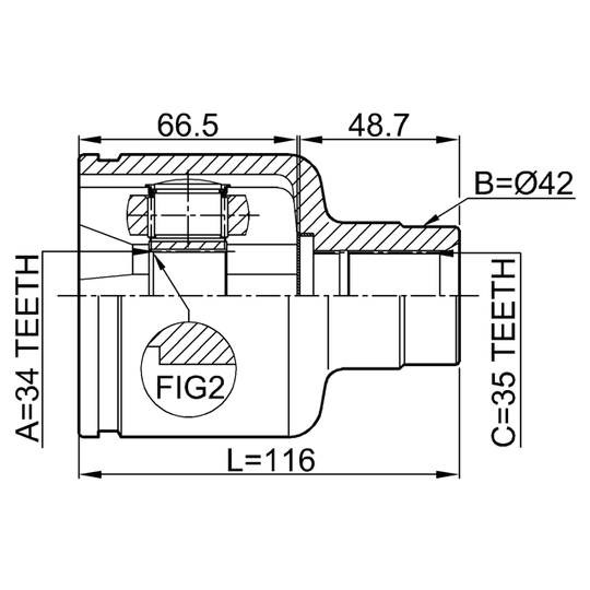 2111-GE30RH - Joint Kit, drive shaft 