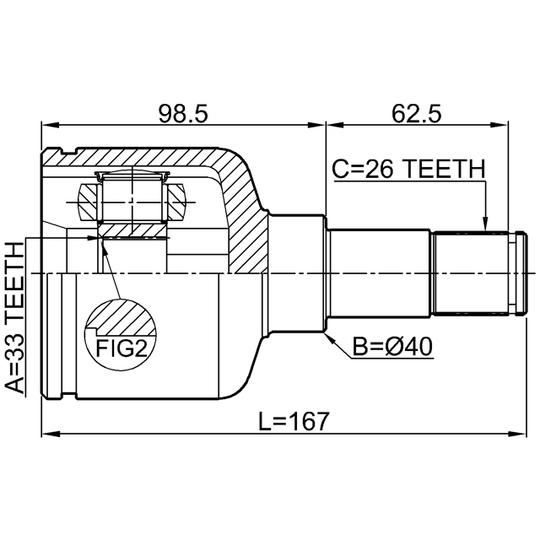 2111-GEMTLH - Joint Kit, drive shaft 