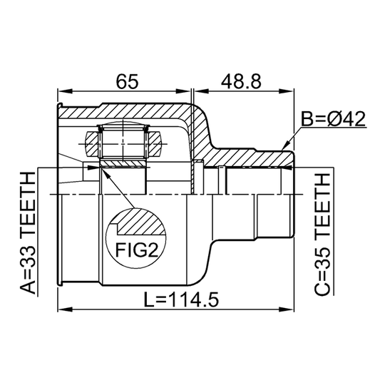 2111-GERH - Joint Kit, drive shaft 