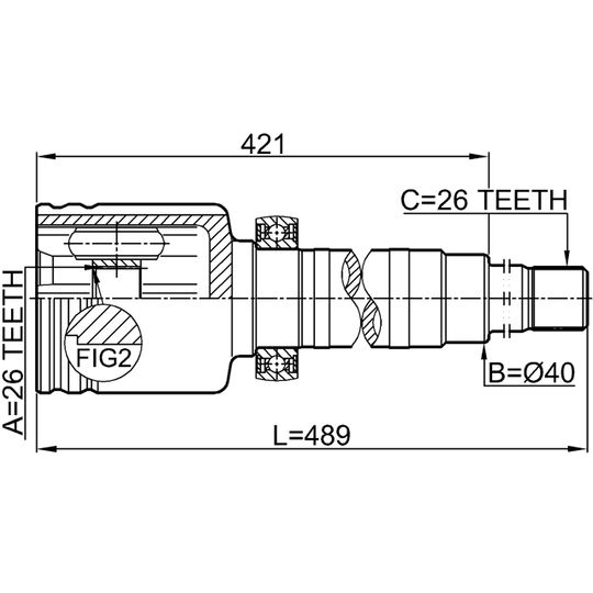 2111-TC726RH - Ledsats, drivaxel 