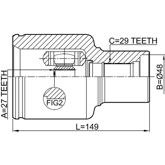 2111-TKE4WDRH - Joint Kit, drive shaft 