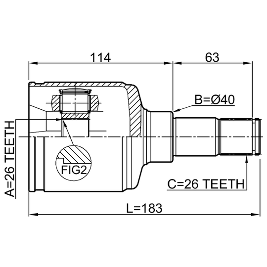 2111-TRCLH - Joint Kit, drive shaft 