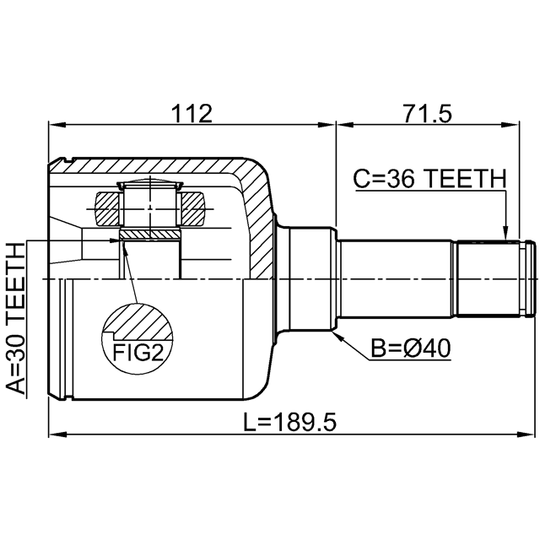 2111-TRDLH - Joint Kit, drive shaft 