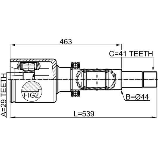 2111-TT9DRH - Joint Kit, drive shaft 