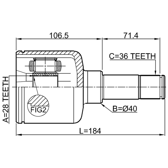 2111-TT9LH - Joint Kit, drive shaft 