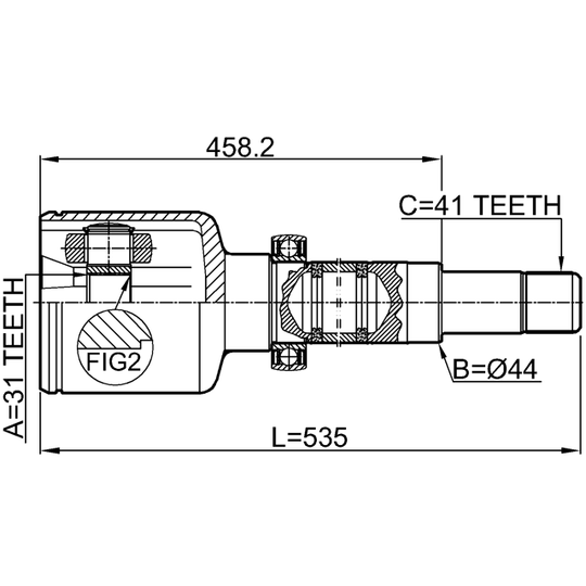 2111-TT9RH - Joint Kit, drive shaft 
