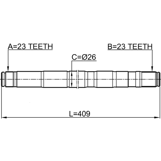 2112-FOCIILH - Drive Shaft 