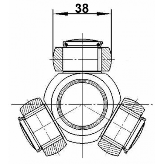 2116-CA1R - Tripod Hub, drive shaft 