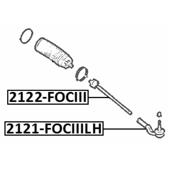 2122-FOCIII - Tie Rod Axle Joint 