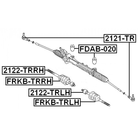 2122-TRLH - Tie Rod Axle Joint 