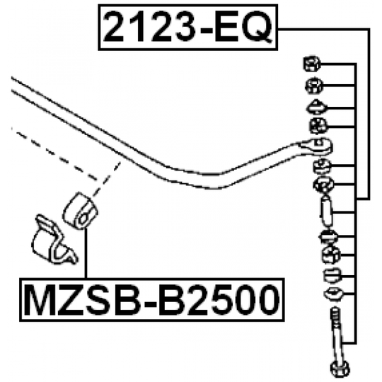 2123-EQ - Länk, krängningshämmare 