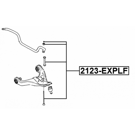 2123-EXPLF - Rod/Strut, stabiliser 