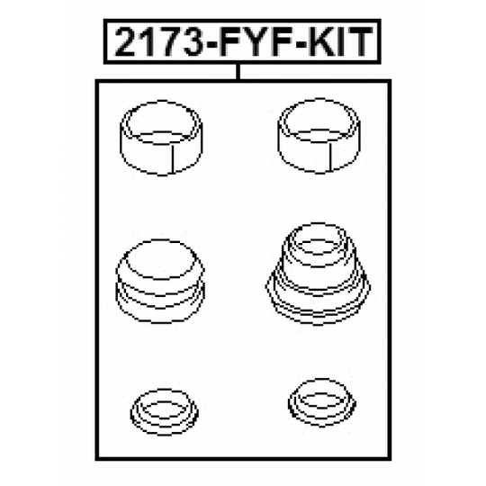 2173-FYF-KIT - Bellow, brake caliper guide 