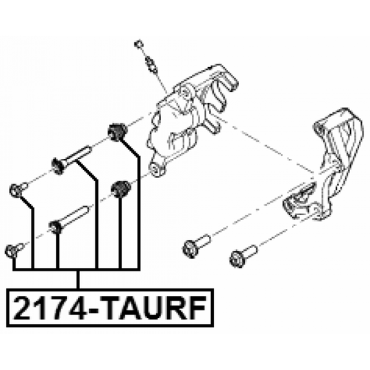 2174-TAURF - Guide Bolt, brake caliper 