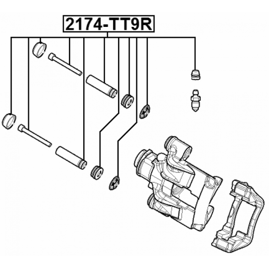 2174-TT9R - Reparationssats, bromsok 