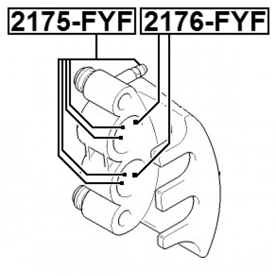2175-FYF - Korjaussarja, jarrusatula 