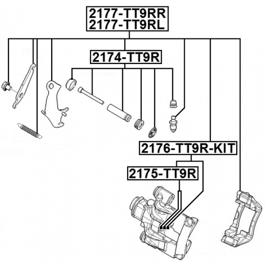 2175-TT9R - Repair Kit, brake caliper 