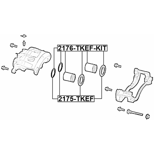 2176-TKEF-KIT - Piston, brake caliper 