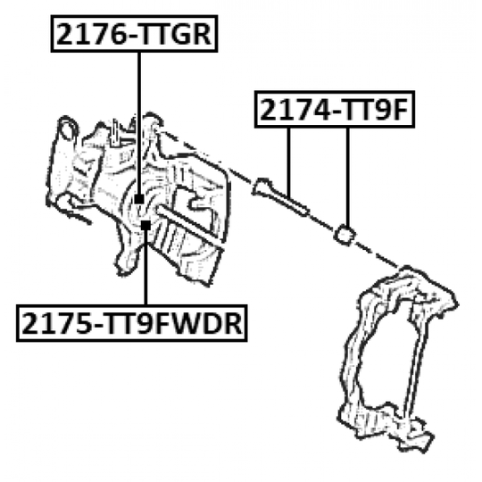 2176-TTGR - Piston, brake caliper 