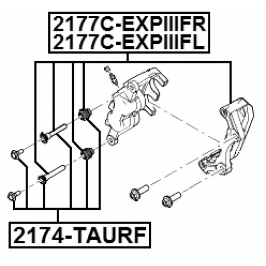 2177C-EXPIIIFR - Brake Caliper Bracket Set 