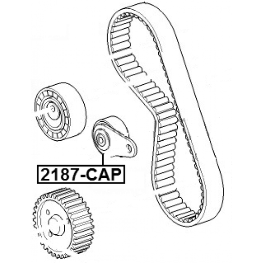 2187-CAP - Spännrulle, tandrem 