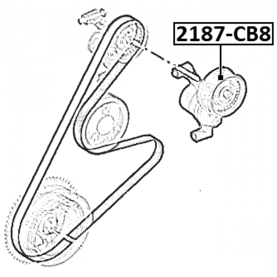 2187-CB8 - Kiristysrulla, hammashihnat 