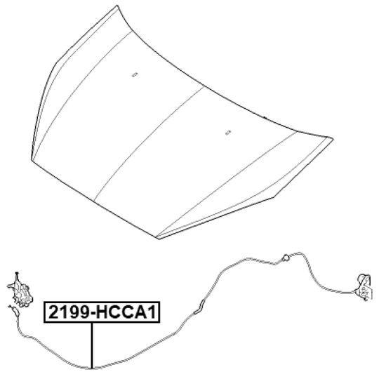 2199-HCCA1 - Konepellin avausvaijeri 