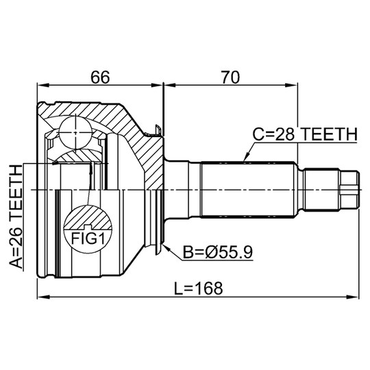 2210-SORBL - Joint Kit, drive shaft 