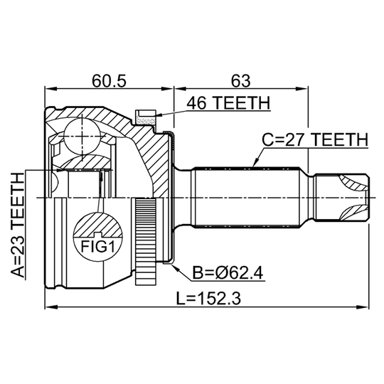 2210-SOULB2A46 - Joint Kit, drive shaft 