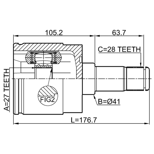 2211-GHLH - Joint Kit, drive shaft 