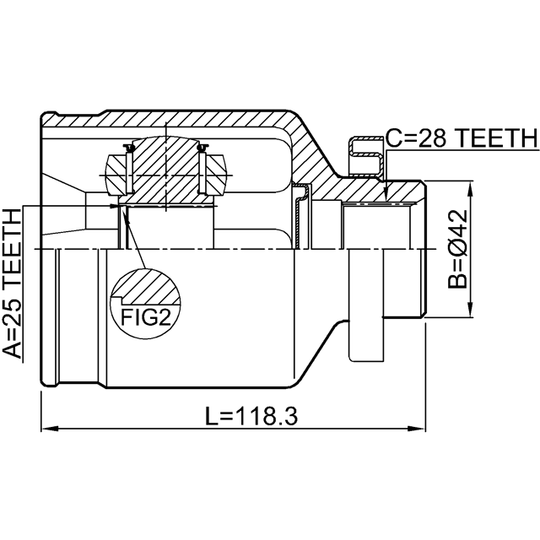 2211-MAGRH - Joint Kit, drive shaft 