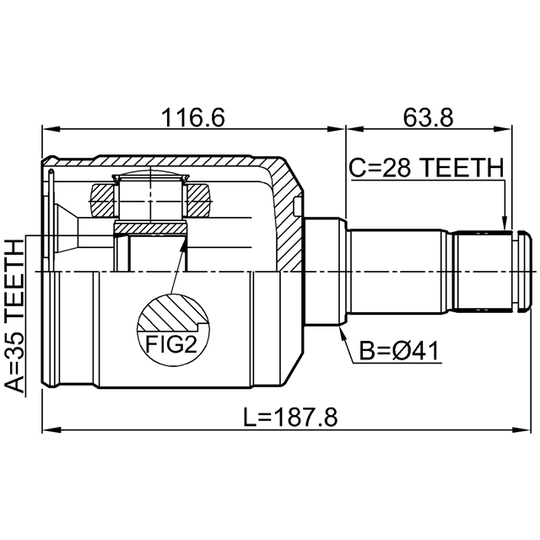2211-SORMTLH - Joint Kit, drive shaft 
