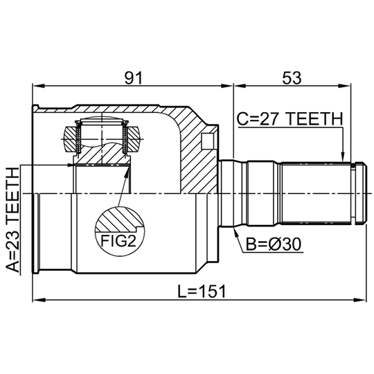 2211-SOULB2 - Joint Kit, drive shaft 