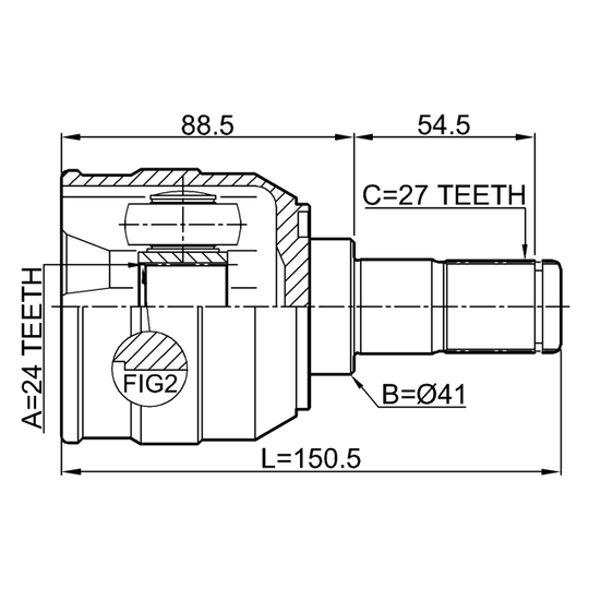 2211-SOULLH - Joint Kit, drive shaft 