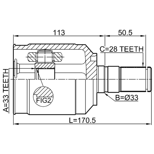 2211-XM12LH - Joint Kit, drive shaft 