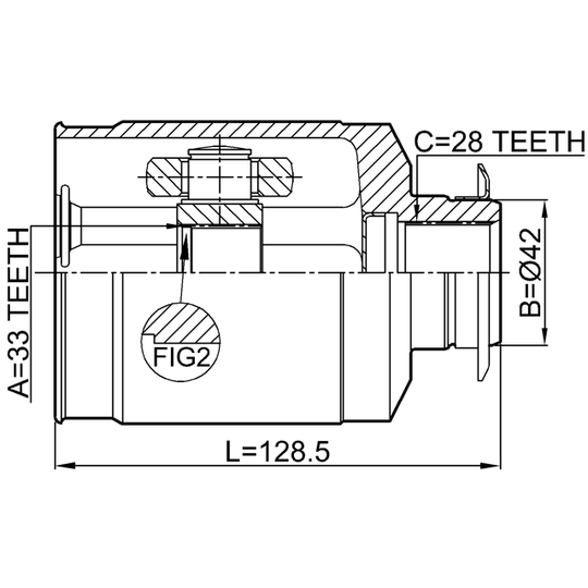 2211-XM12RH - Joint Kit, drive shaft 