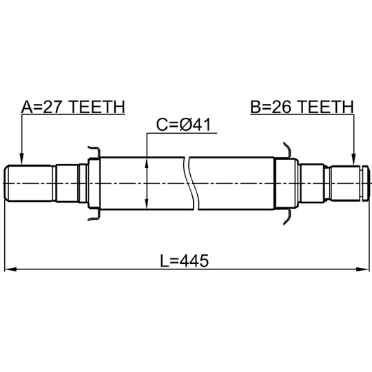 2212-SP2WDAT - Drive Shaft 