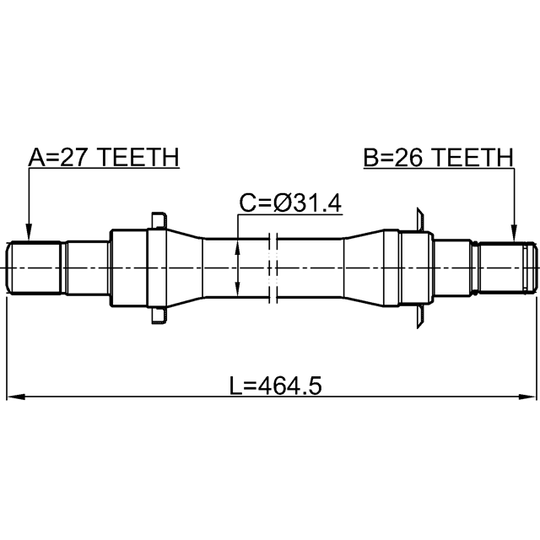 2212-SP4WDMT - Drivaxel 