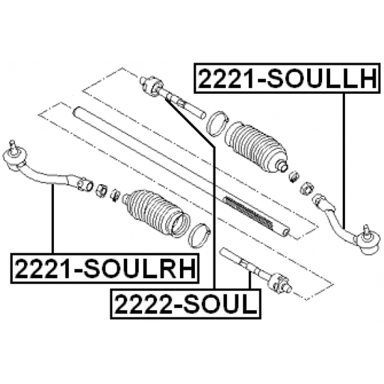 2222-SOUL - Tie Rod Axle Joint 