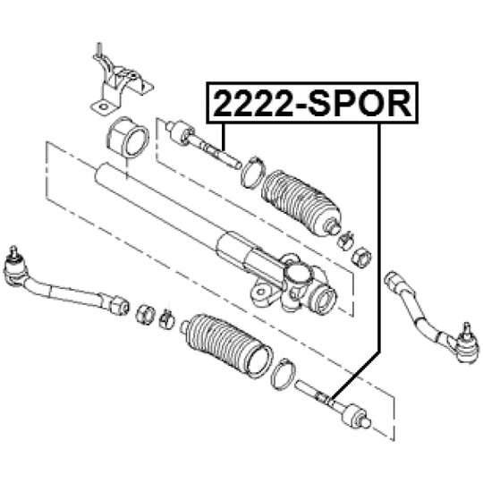 2222-SPOR - Tie Rod Axle Joint 
