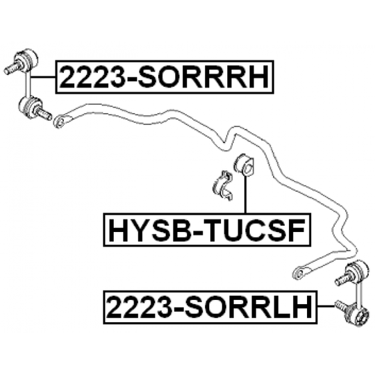 2223-SORRLH - Rod/Strut, stabiliser 