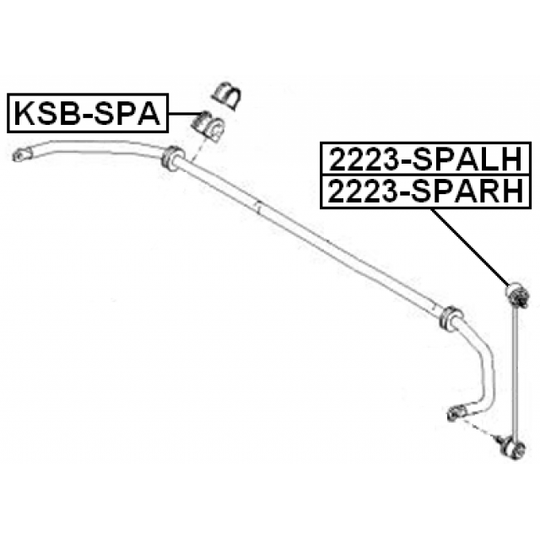 2223-SPALH - Rod/Strut, stabiliser 