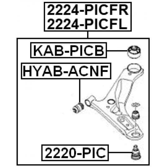 2224-PICFL - Track Control Arm 