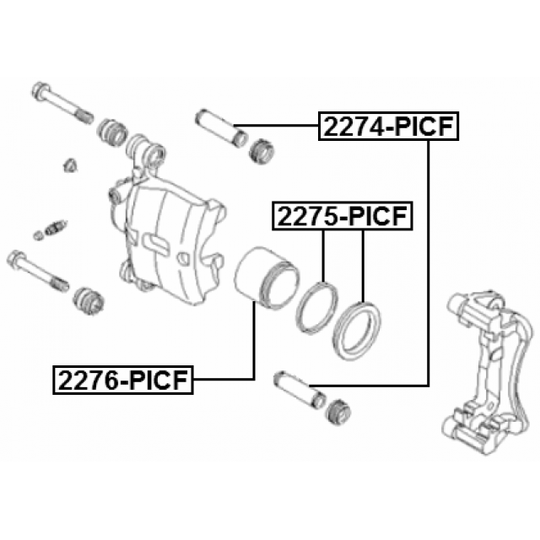 2276-PICF - Piston, brake caliper 