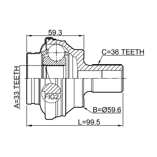 2310-CCR - Joint Kit, drive shaft 