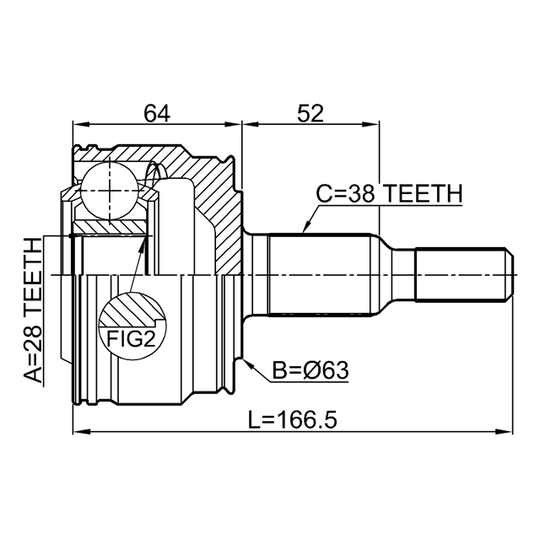 2310-TOUARR - Joint Kit, drive shaft 